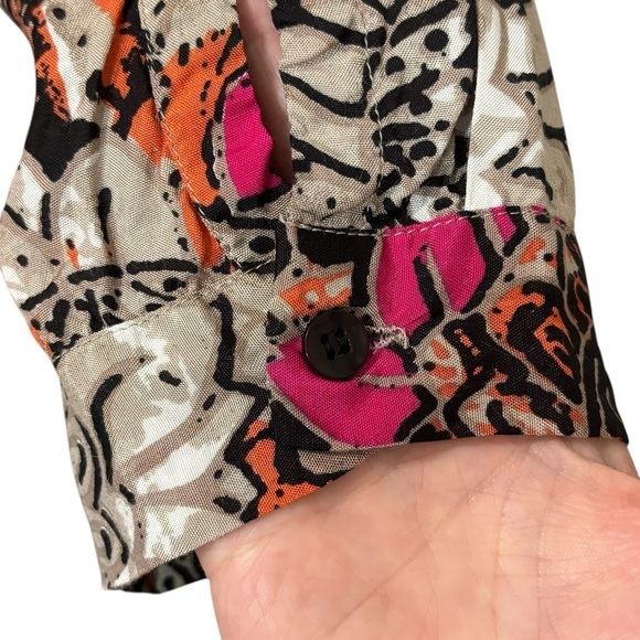 MASAI - SZ SMALL & OVERSIZED - VIBRANT FLORAL PATTERN - TUNIC TOP- POCKETS - B10 - Picture 7 of 13